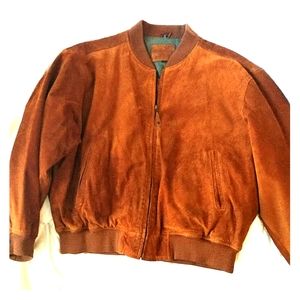 Suede bomber jacket